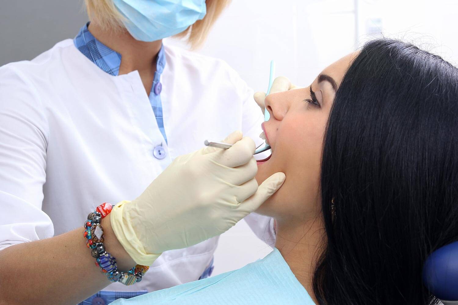 Woman at checkup